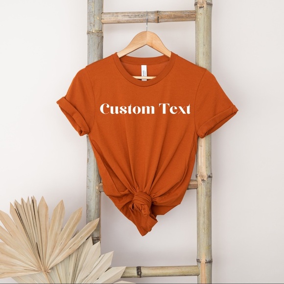 Custom text t shirt - Picture 1 of 4